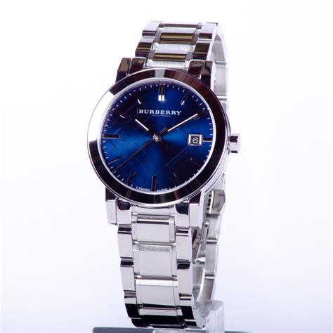 Burberry Ladies The City Steel Blue Watch BU9031